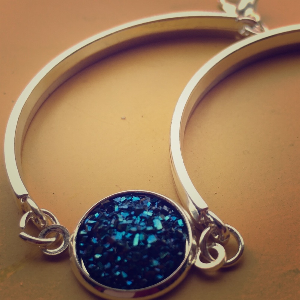 Blue Druzy Bracelet